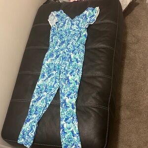 Lilly Pulitzer Blue and White Jumpsuit